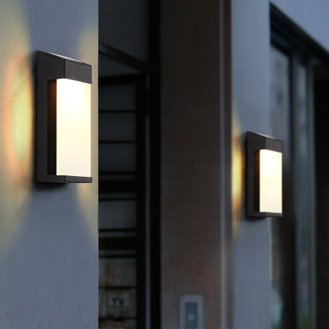 Lampada da parete solare, lampada da parete in metallo, luce solare nera con controllo della luce