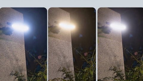 Lampada solare da esterno, Lampada con sensore di movimento, Faretto solare da esterno a 360° [1200mAh] Lanterna solare impermeabile da giardino esterno (con telecomando)