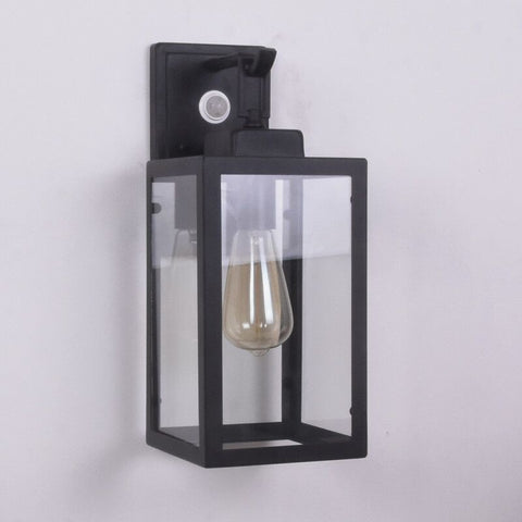 Lampada da parete per esterno Lanterna da parete Lampada da parete per esterno, Lampada da parete per esterno Lampada da parete nera opaca antiruggine per garage, porta, corridoio.