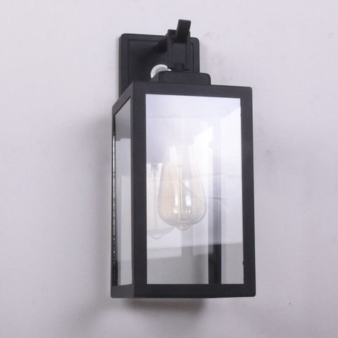 Lampada da parete per esterno Lanterna da parete Lampada da parete per esterno, Lampada da parete per esterno Lampada da parete nera opaca antiruggine per garage, porta, corridoio.