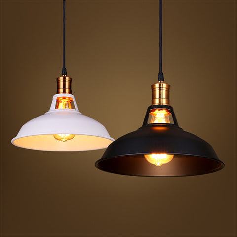 Lampadario vintage in metallo con base E27 per soggiorno, camera da letto, sala da pranzo, ufficio, bar, caffetteria, bianco 